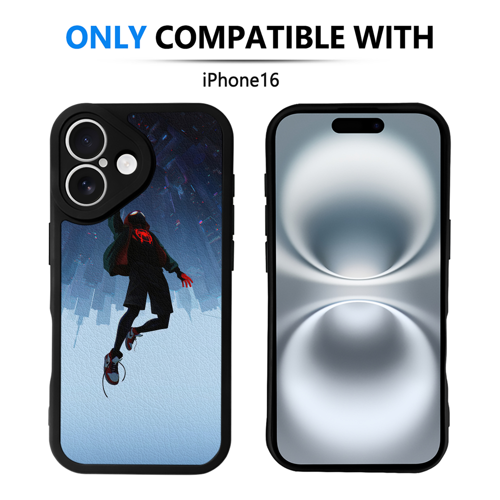 Spider Man スパイダーマン 【iPhone 16シリーズ対応】シリコンスマホケース（レザー調） 材質：シリコン